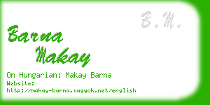 barna makay business card